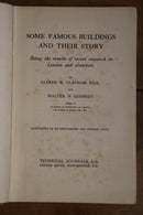 1913 Some Famous Buildings & Their Story AW Clapham Antique Architecture Book-2