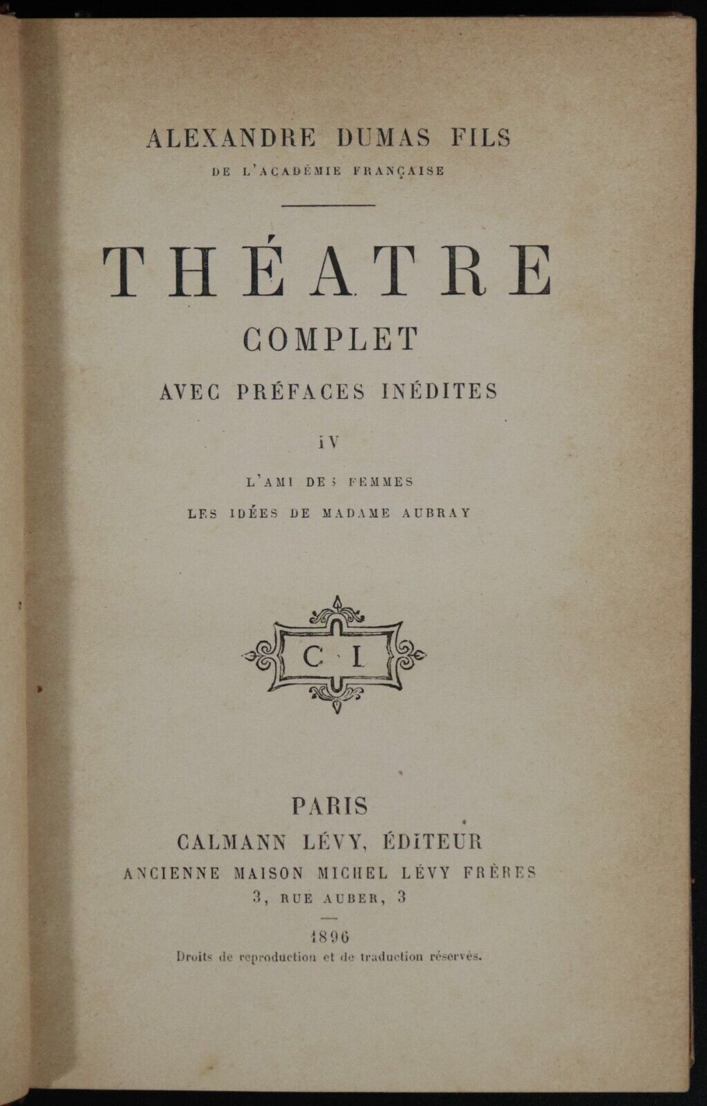 1896 7vol Alexandre Dumas Fils Theatre Complet Prefaces Inedites Antique Books