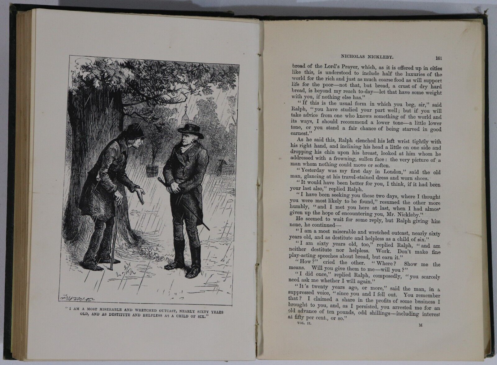 1879 2vol Nicholas Nickleby by Charles Dickens Antique British Fiction Book Set