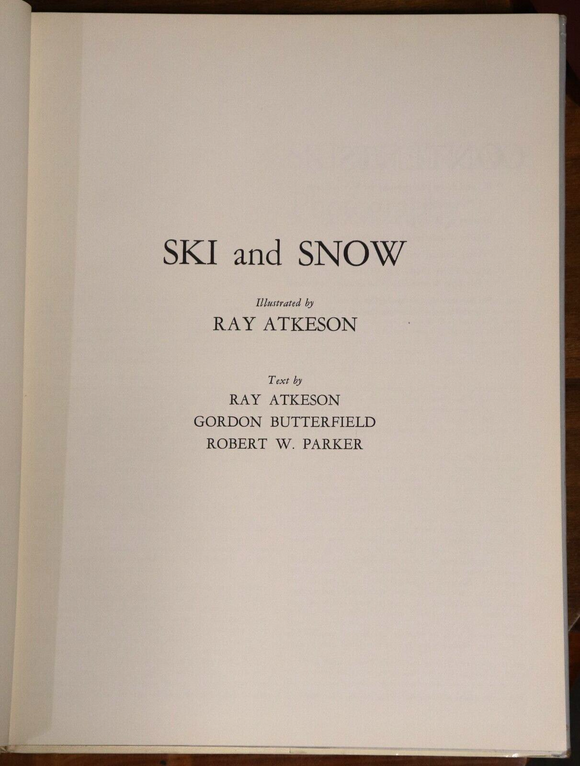 1960 Ski & And Snow by Ray Atkeson Vintage Alpine Photographic Book