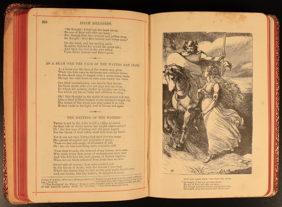 c1905 The Poetical Works Of Thomas Moore Illustrated Antique Irish Poetry Book