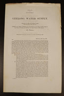 1858 Water Supply To Geelong Colony Of Victoria Government Report History Book-6