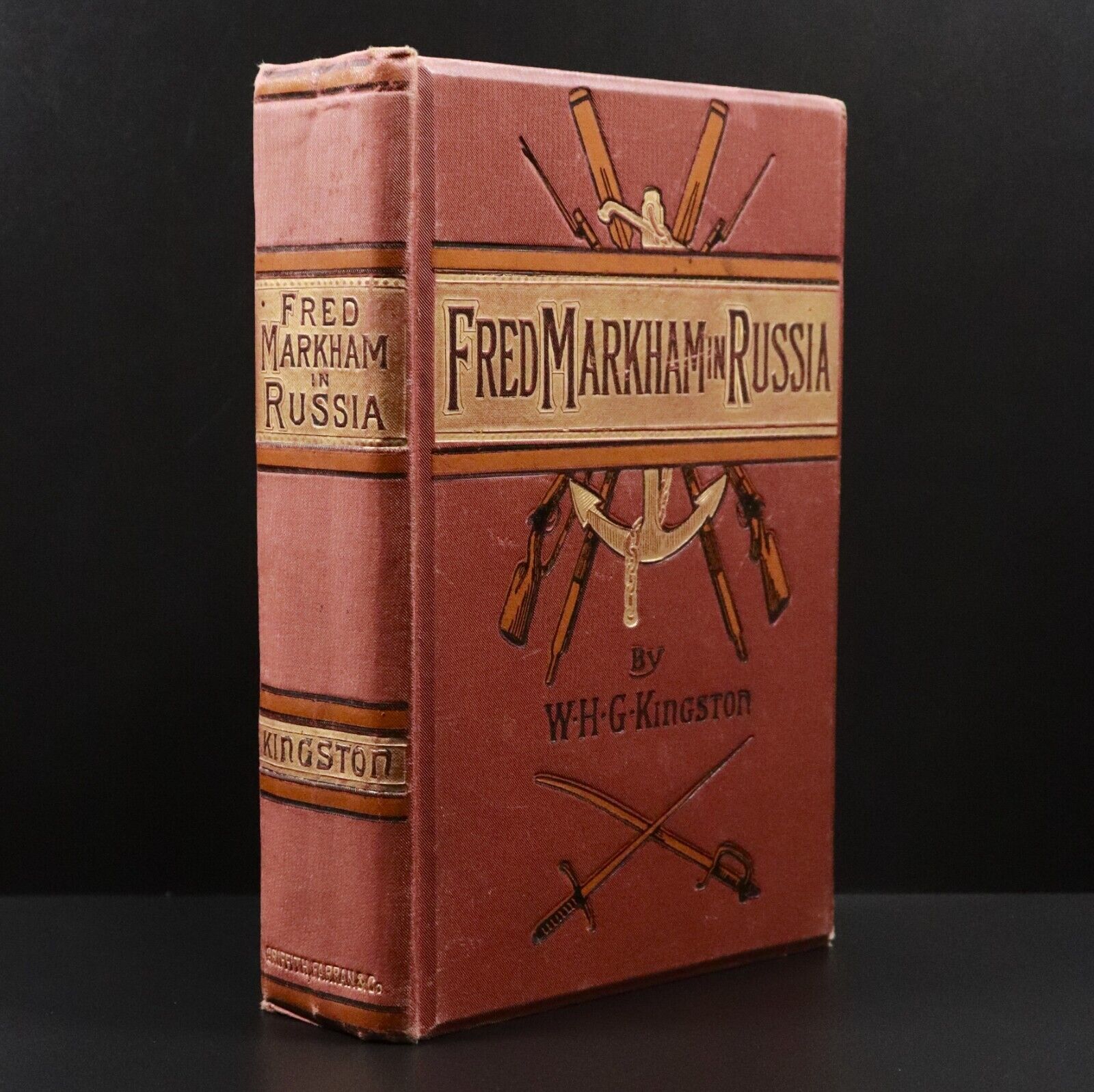 1891 Fred Markham In Russia by W.H.G. Kingston Antique Illustrated Fiction Book