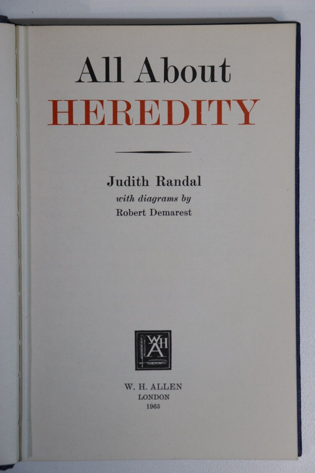 1965 All About Heredity by Judith Randal Vintage Medical Reference Book - 0