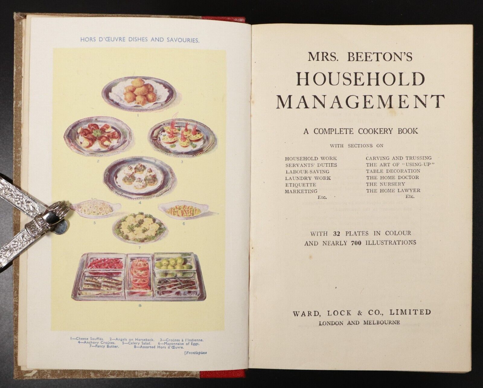 c1920 Mrs Beeton's Household Management Antique Cookery Reference Book - 0