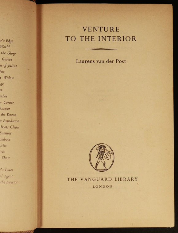 1954 Venture To The Interior by Laurens Van Der Post Adventure Fiction Book