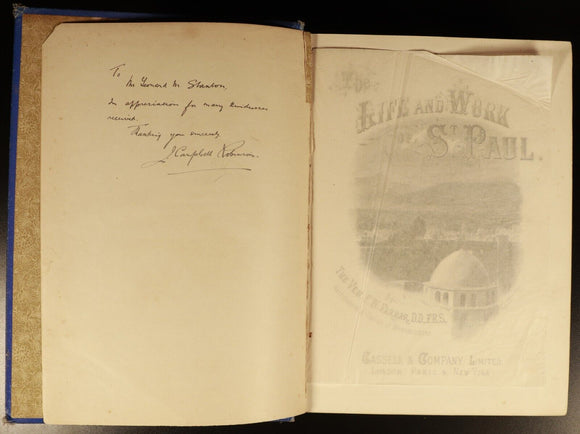 1883 Life & Work Of St Paul by F.W. Farrar Antique Theology Book Illustrated