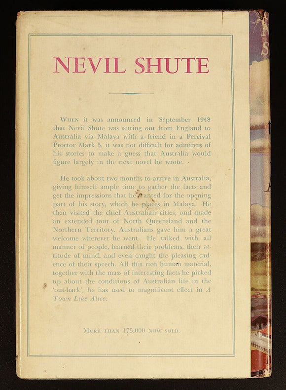 1952 A Town Like Alice by Nevil Shute Vintage British Fiction Book Early Edition