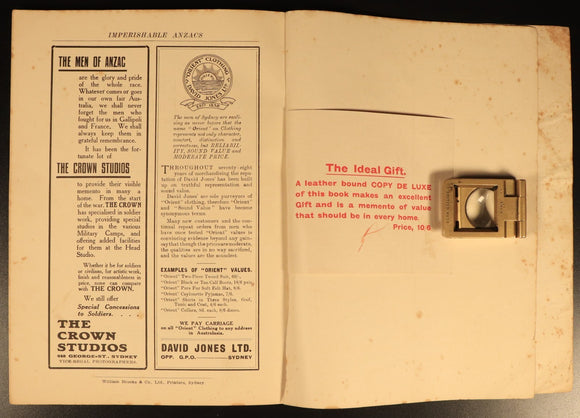 Imperishable Anzacs Story Of First Brigade 1916 Antique Military History Book