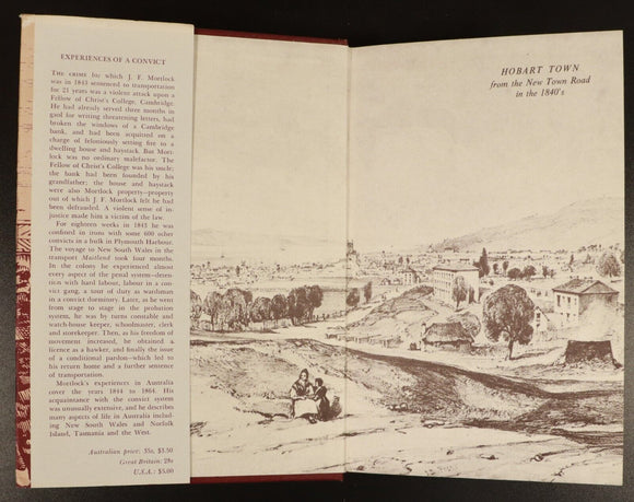 1965 Experiences Of A Convict by J.F. Mortlake - Australian Convict History Book