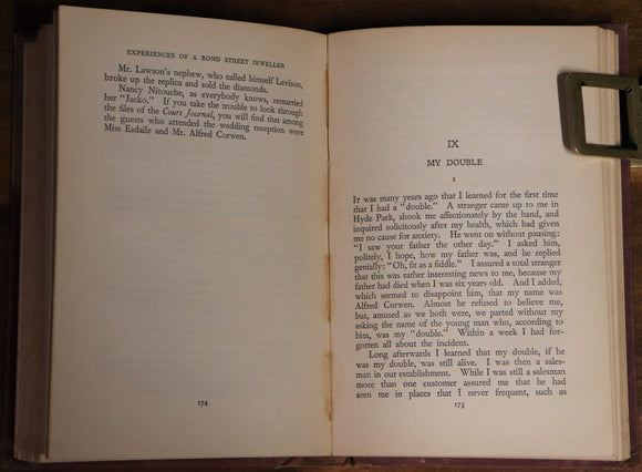 1959 Experiences Of A Bond Street Jeweller Vintage British Fiction Book Vachell