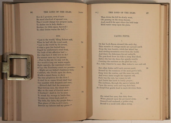 1904 Scott's Lord Of The Isles by HB Cotterill Antique Fiction Literature Book