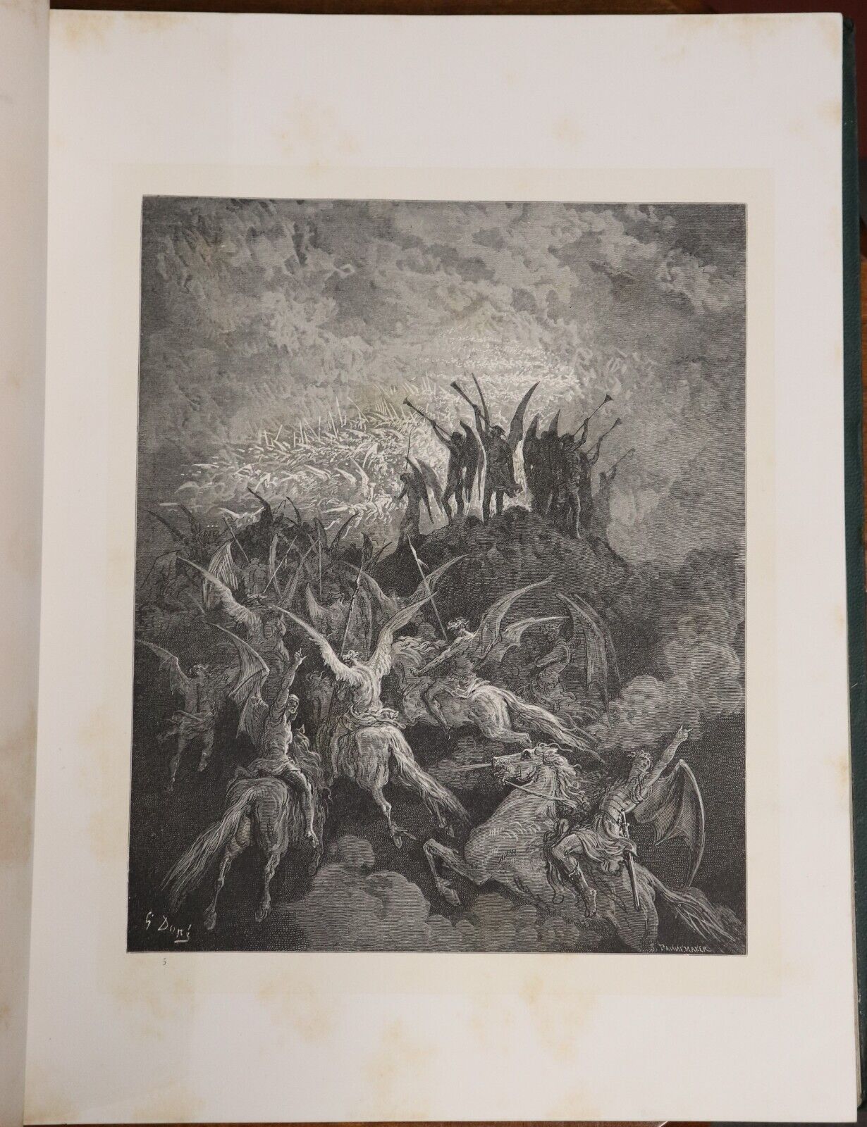 c1880 Milton's Paradise Lost: Gustave Dore Antiquarian Book Illustrated Cloth