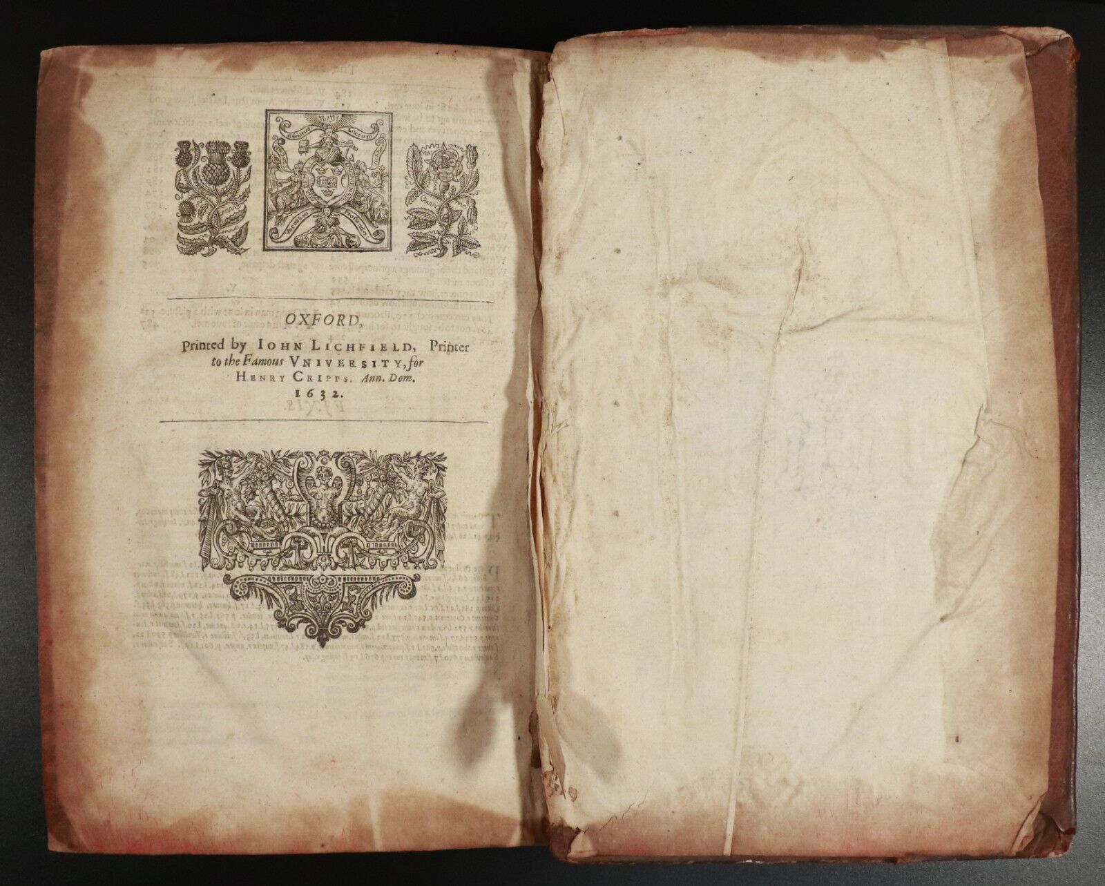 1632 The Anatomy Of Melancholy by Democritus Junior 4th Edition Antiquarian Book