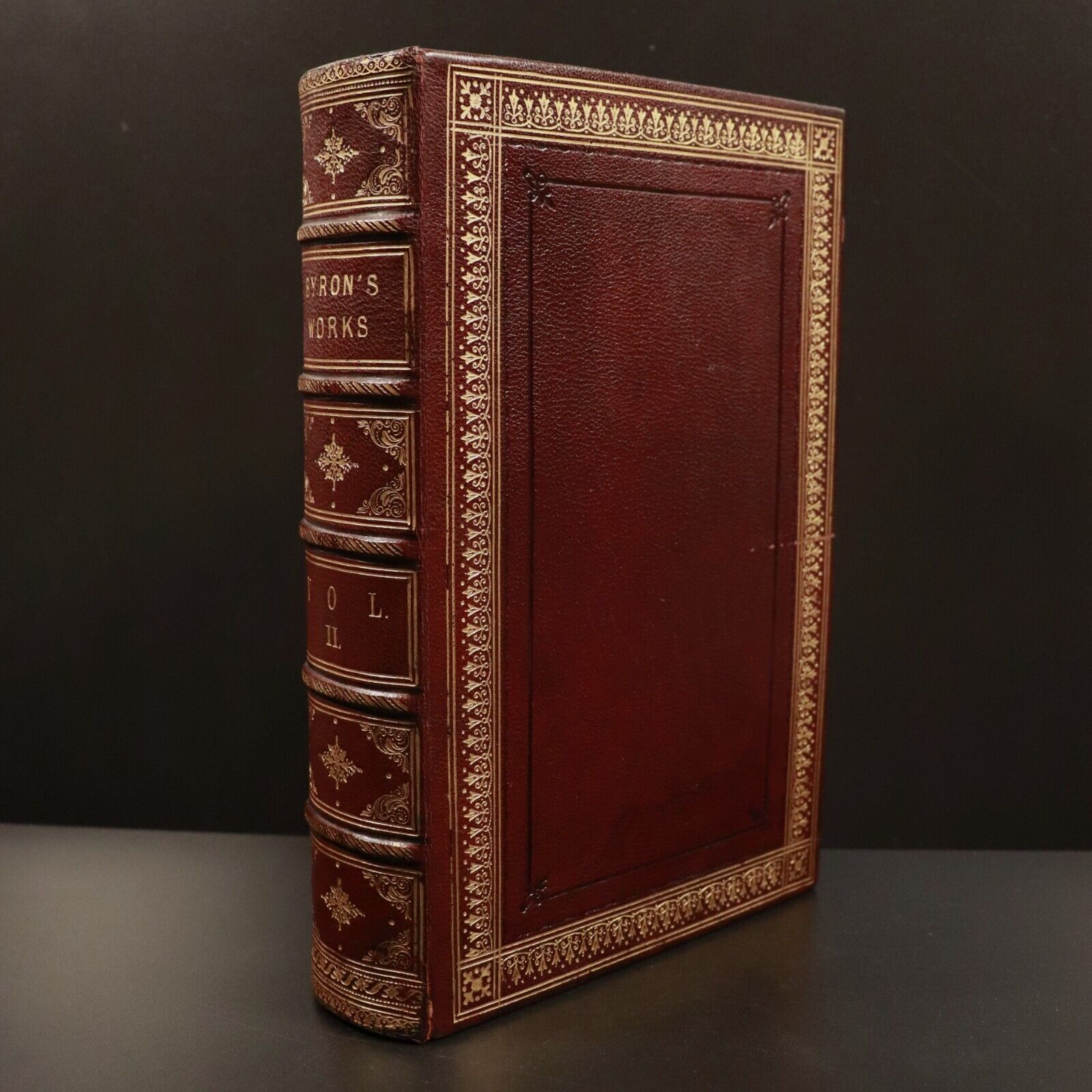 c1880 Poetical Works Of Lord Byron Drawing Room Edition Illustrated Antique Book