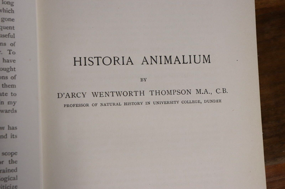 1910 The Works Of Aristotle Historia Animalium 1st Ed. Antique Philosophy Book