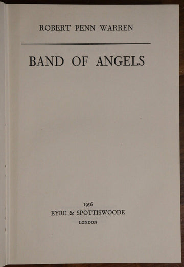1956 Band Of Angels by Robert Penn Warren American Civil War Literature Book - 0