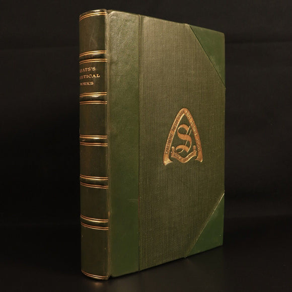 The Poetical Works Of John Keats 1931 Antique British Poetry Book Leather Bind