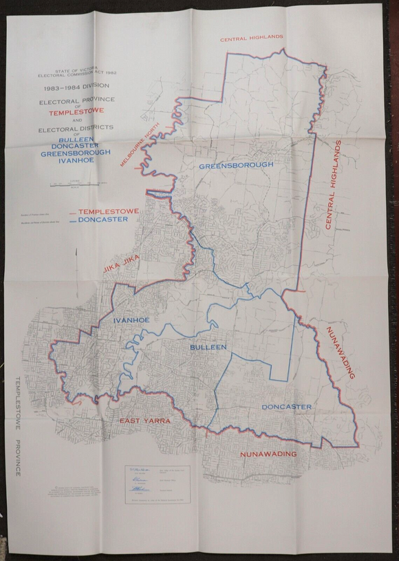 1984 Victorian Electoral Commission District Maps Australian Political Maps