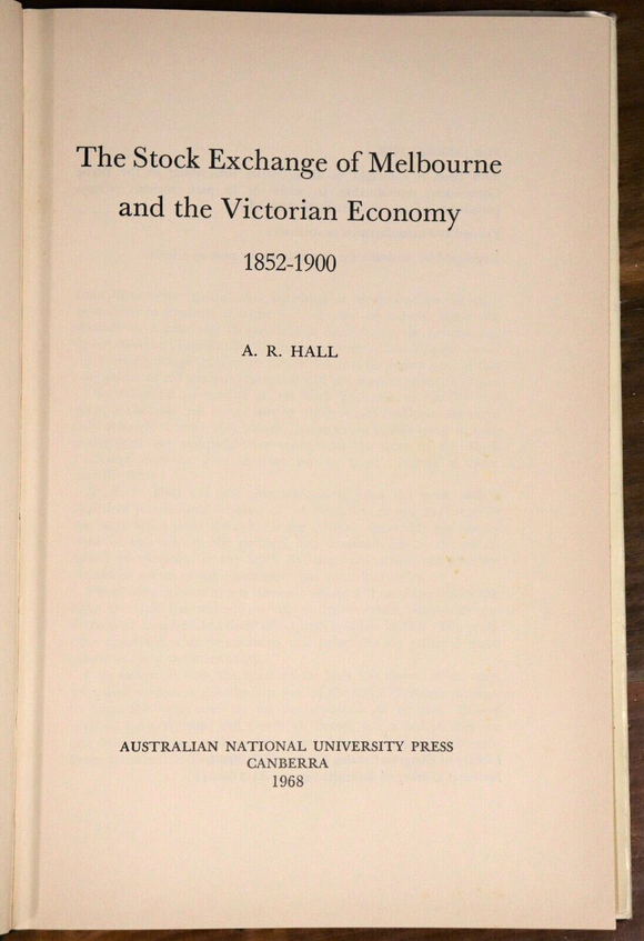 1968 The Stock Exchange Of Melbourne Australian Finance Sharemarket History Book