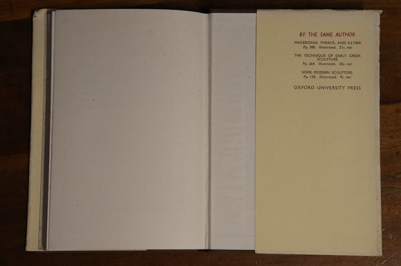 1939 Ancient Greece by Stanley Casson 1st Edition - Antique History Book