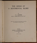 1916 The Sentimental Bloke by CJ Dennis Classic Australian Fiction Poetry Book-2