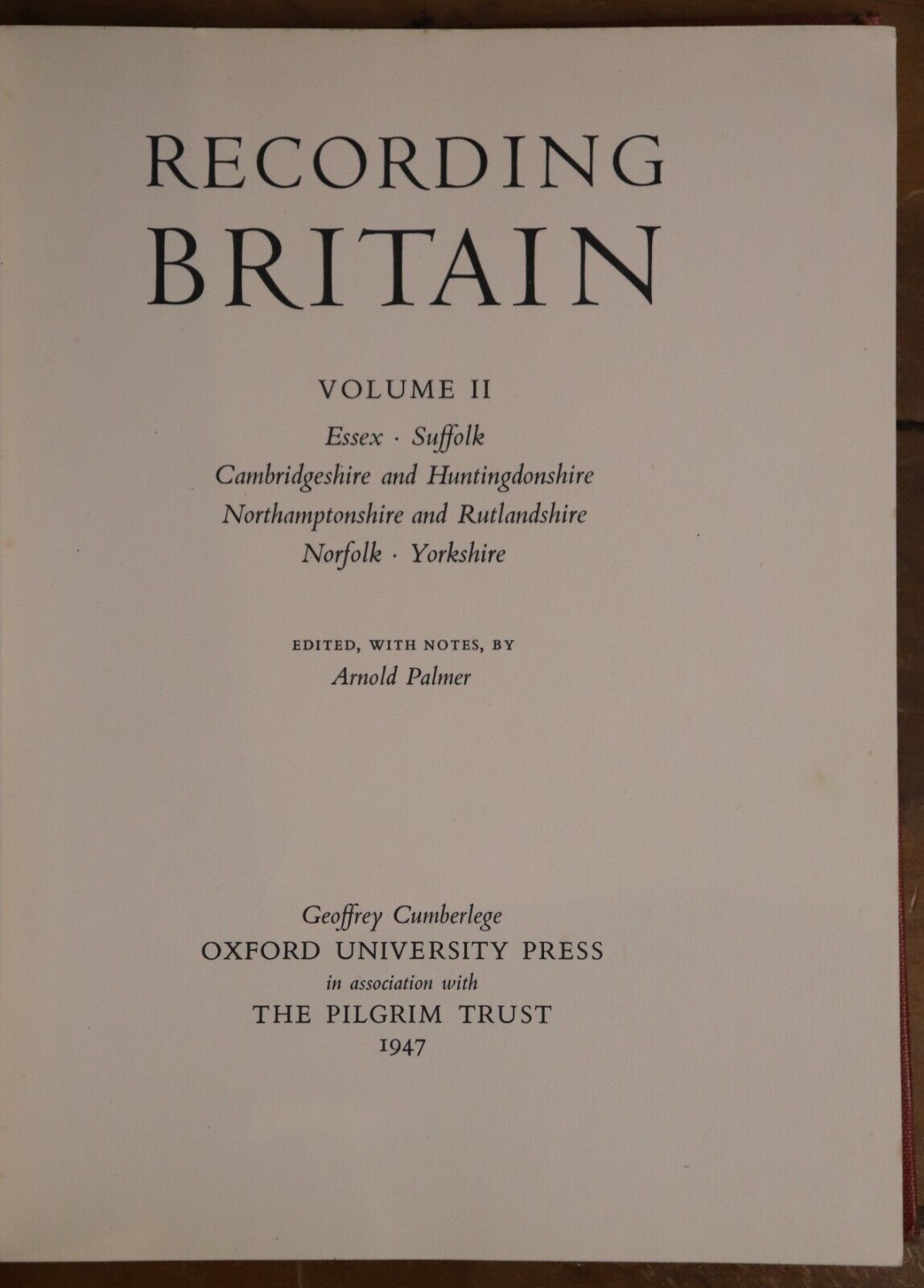 c1946 Recording Britain by G. Cumberlege Antique British History Book Set