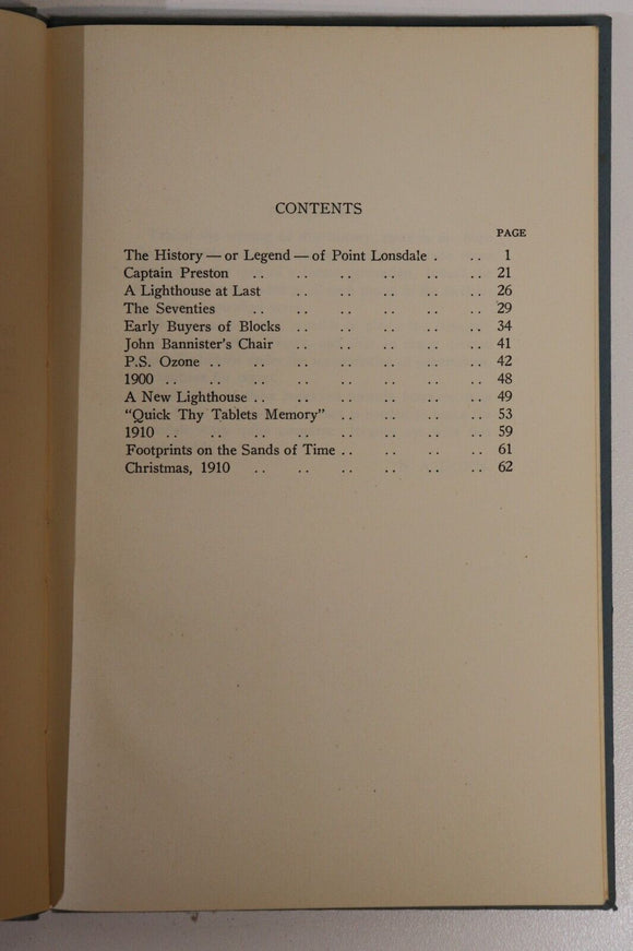 1949 A History Of Point Lonsdale Australian Victorian Local History Book