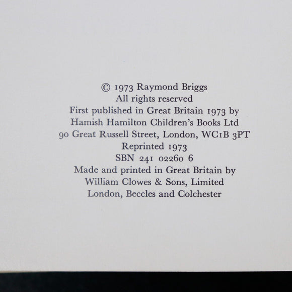 1973 Father Christmas by Raymond Briggs Vintage Childrens Book 1st Ed 2nd Print