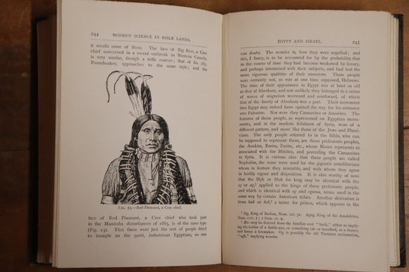 1895 Modern Science In Bible Lands by John Dawson Antique History Book Palestine