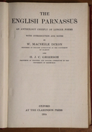 1924 The English Parnassus by Macneile Dixon Antique Literature & Poetry Book-2