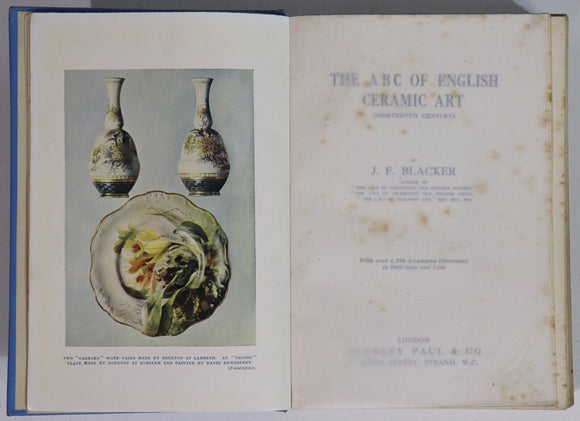 c1920 The ABC Of English Ceramic Art Antique & Collectible Reference Book