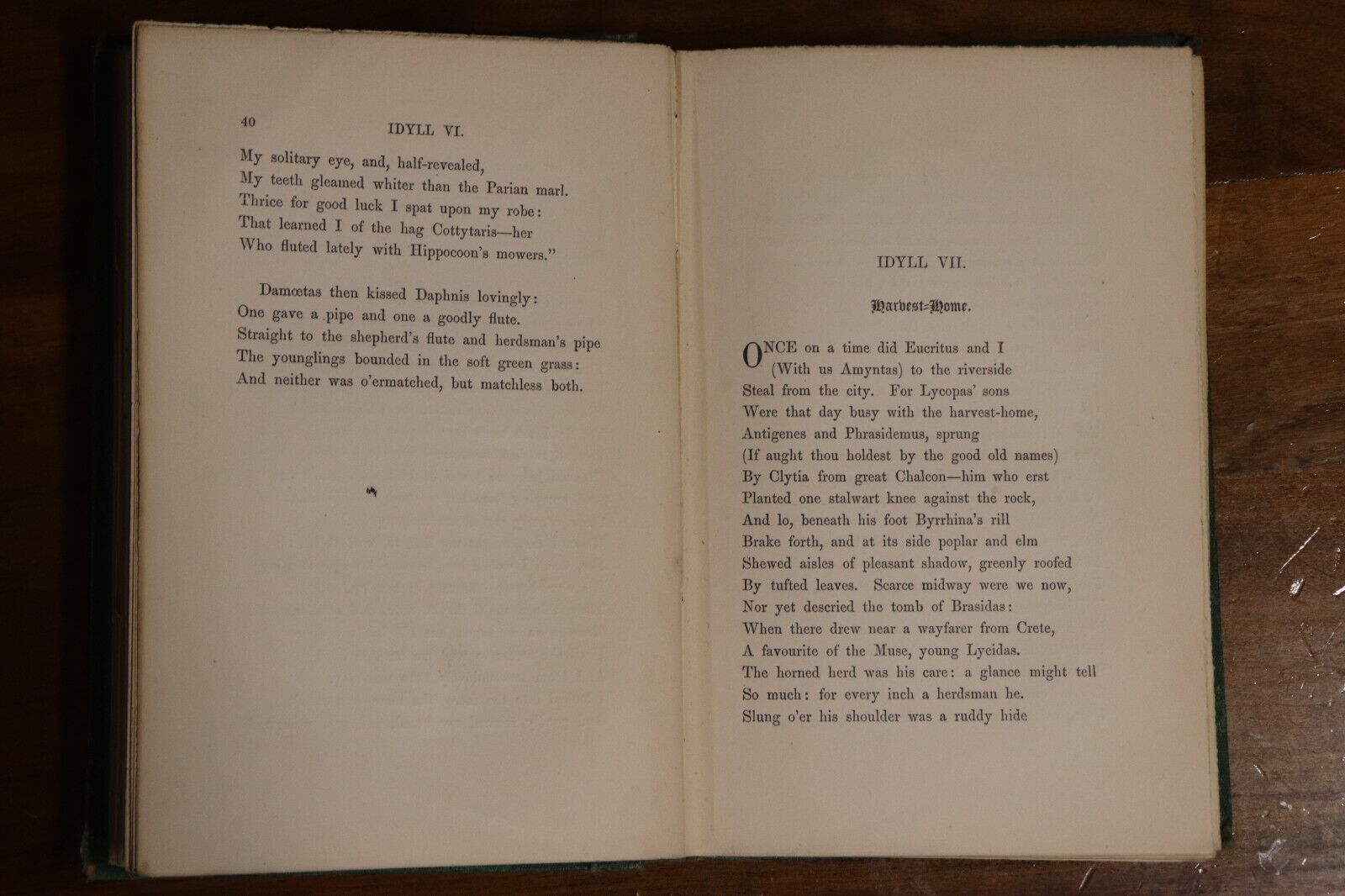 1869 Theocritus by C.S. Calverley Antique Greek Poetry & Philosophy Book