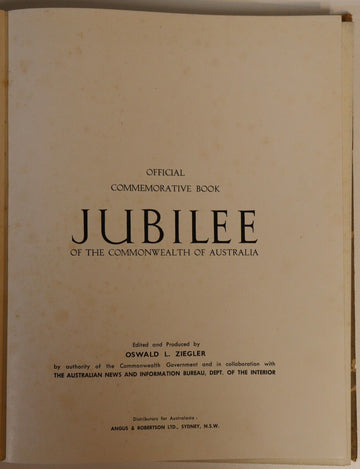 1951 Jubilee Of Commonwealth Of Australia Vintage Australian History Book - 0