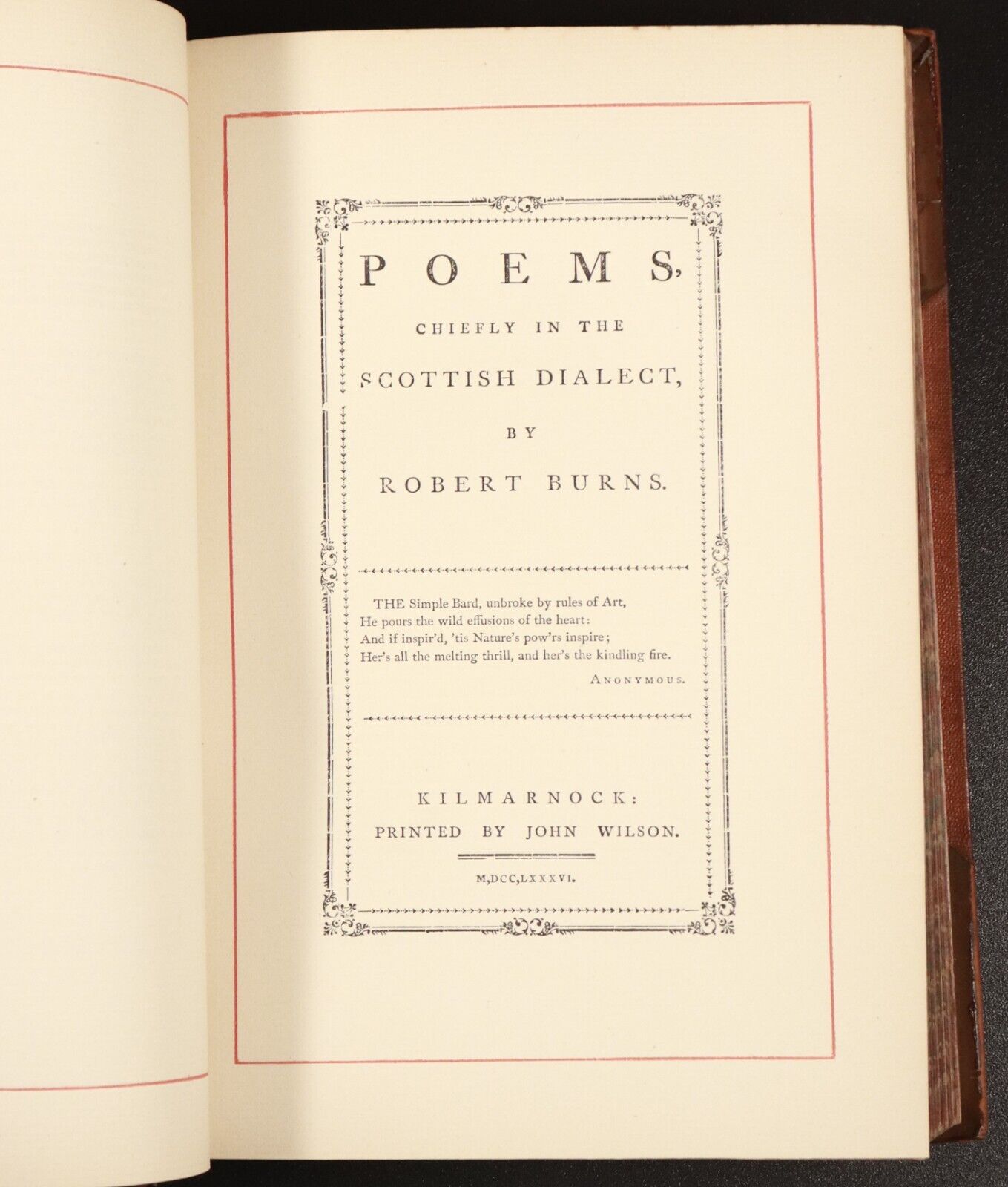 1887 2vol Poetical Works Of Robert Burns Antique History Book Set Leather Bind
