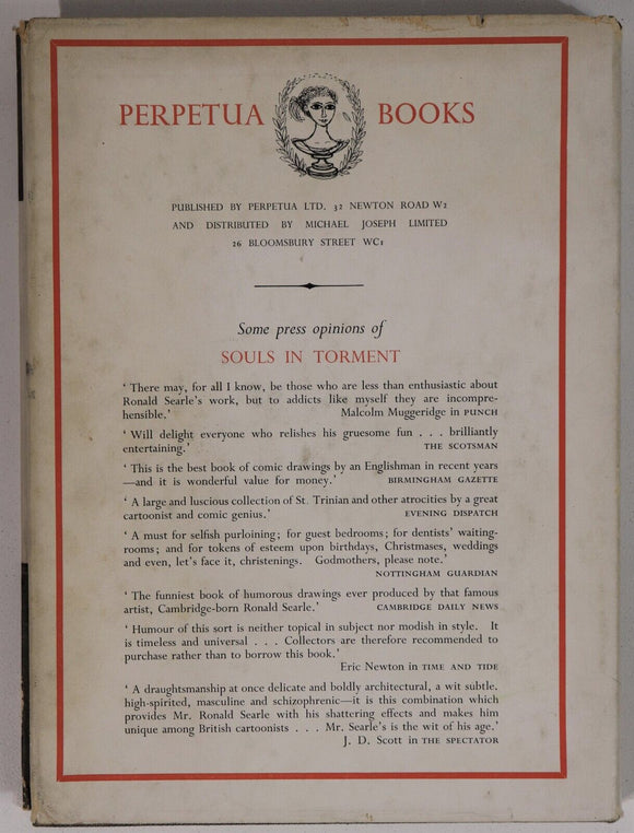 1954 Souls In Torment by Ronald Searle Satirical Cartoon & Art Book