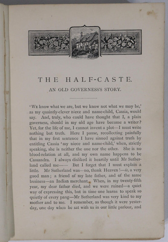 1897 The Half-Caste: Governess's Tale by Dinah Craik Antique Fiction Book