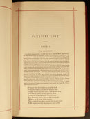 c1882 Poetical Works Of John Milton Paradise Lost Antique Poetry Book Leather-10