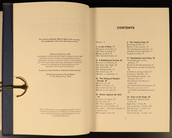 Invasion by K. Macksey German Invasion England British Military History Book WW2