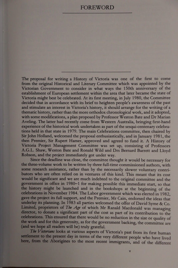 1984 The Victorians: Making Their Mark Australian History Book 1st Edition