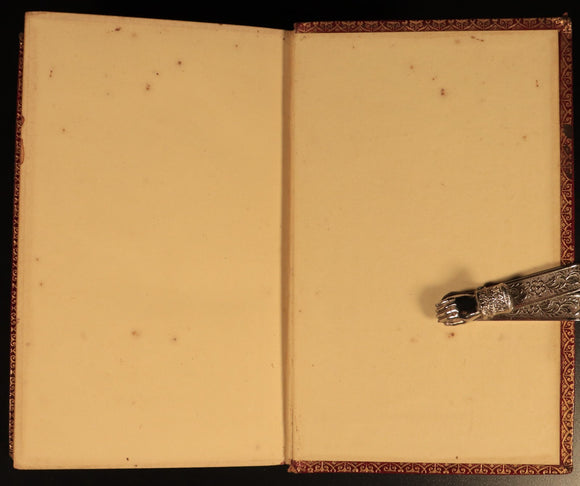 c1850 Poetical Works Of John Milton Paradise Lost Antique Poetry Book Leather