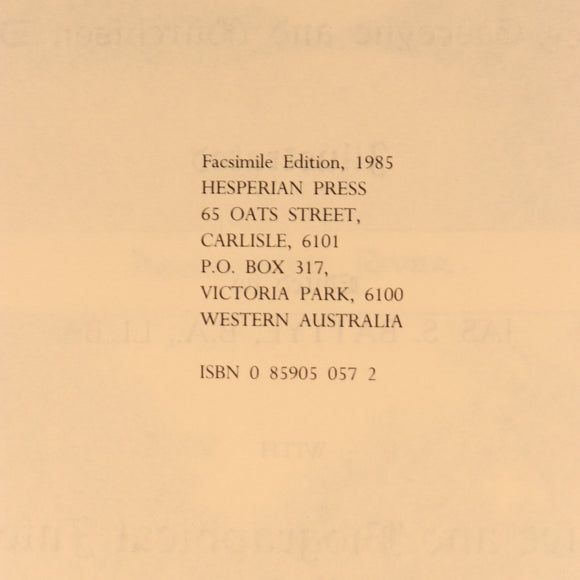 The History Of North West Australia by JS Battye Australian History Book 1985