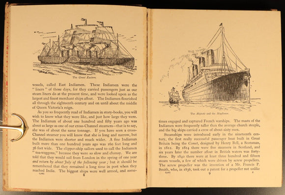 c1940 Round The Docks by GE Hopcroft Antique Maritime Theme Children's Book