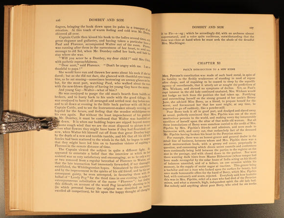 1912 Dombey And Son by Charles Dickens Antique Fiction Book Gresham V8