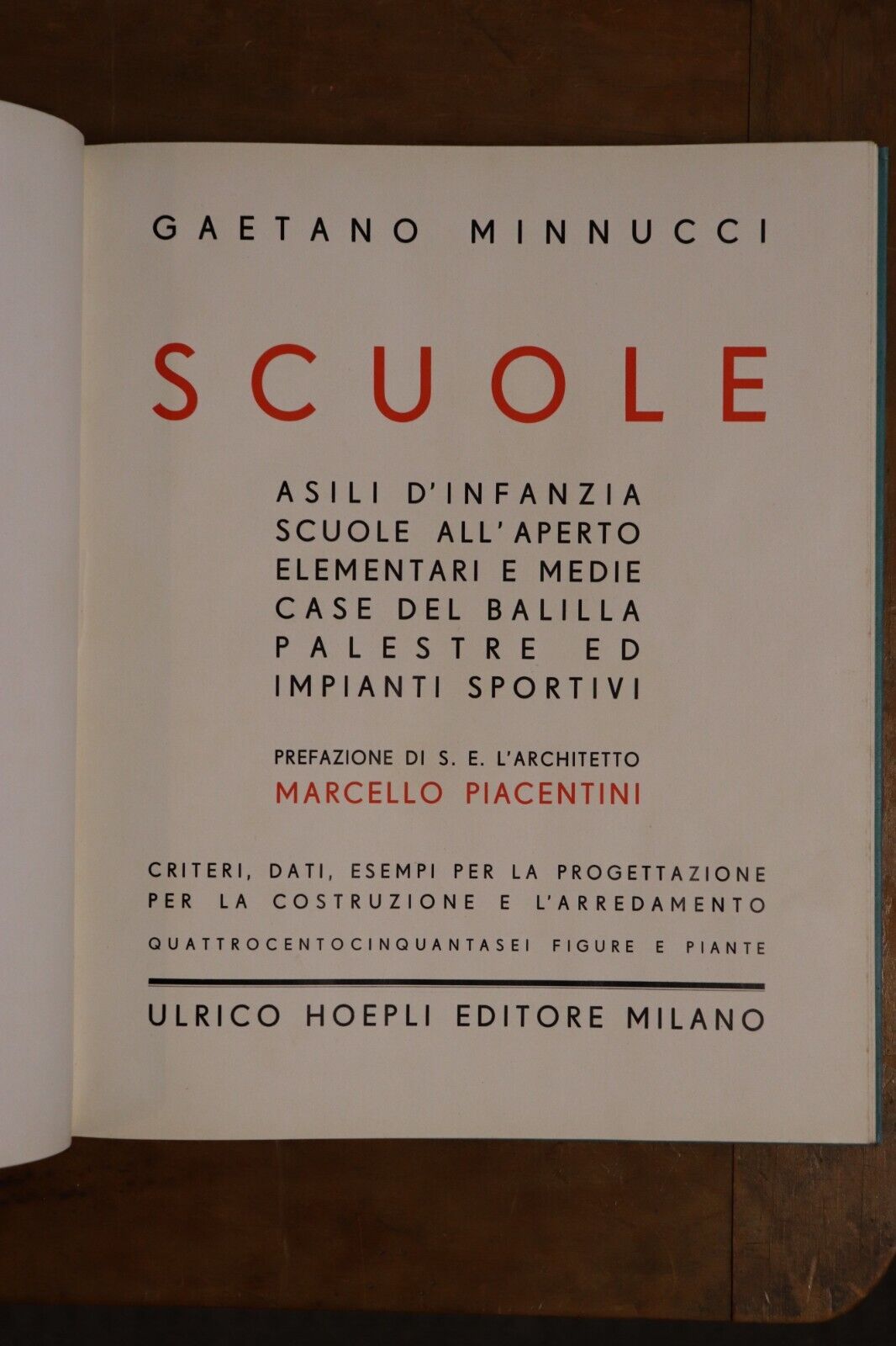 1936 Scuole by Gaetano Minnucci Rare Italian Architecture Book 1st Edition - 0