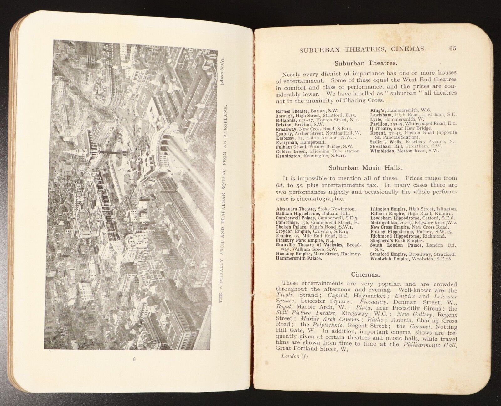 1932 Guide To London: Ward Lock & Co Antique Travel Guide Book w/Maps