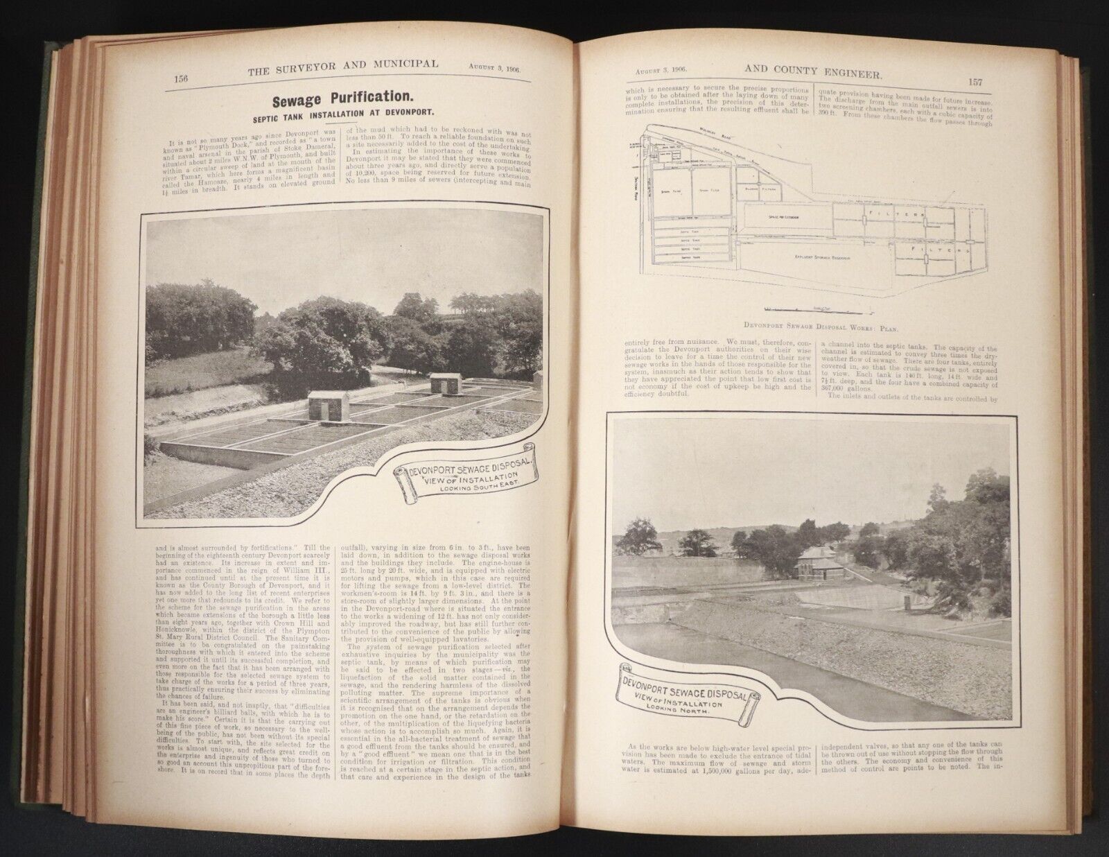 1906 The Surveyor & Municipal County Engineer Antique Architecture Book Vol XXX