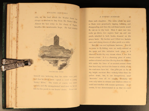 1891 Angling Sketches by Andrew Lang + Burn-Murdoch Antique Anglers Art Book