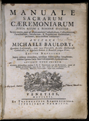 Manuale Sacrarum Caeremoniarum: Michaele Bauldry - 1762 - Antique Theology Book-3