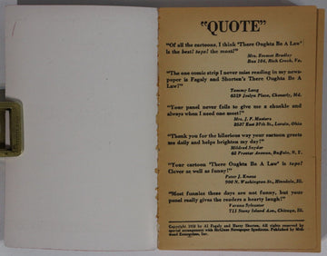 1958 There Oughta Be A Law Vintage American Cartoon Comedy Paperback Book - 0